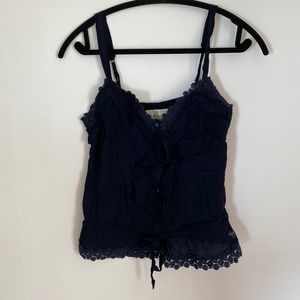 Abercrombie & Fitch lace dark blue tank top